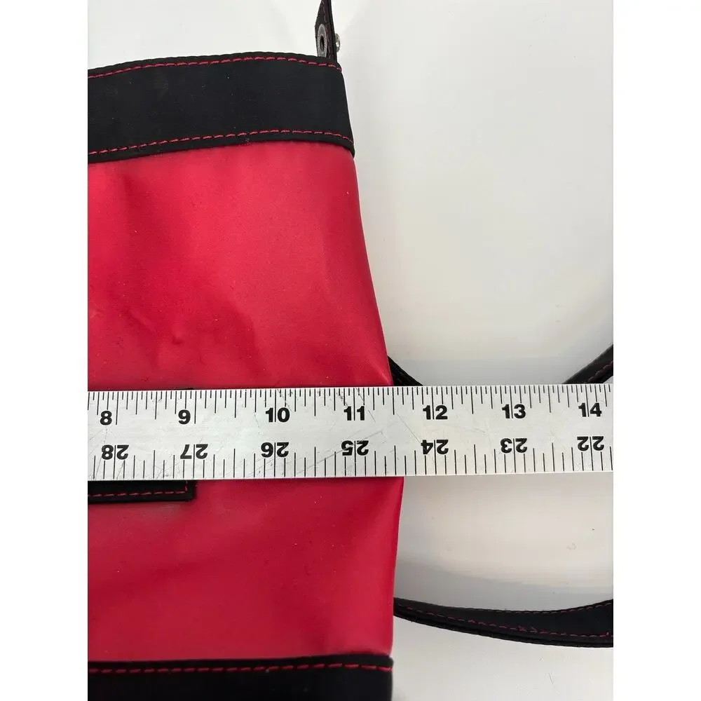 American Girl Place Chicago Red Black Backpack Zippered Front Pocket
